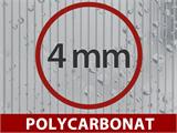 Orangeri, drivhus polycarbonat VICTORY, 10,41m², Palram/Canopia, 3,66x3,05x2,69m, Grå