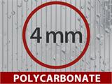 Greenhouse Polycarbonate 4.78 m², 1.9x2.52x2.01 m w/base, Black