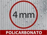 Invernadero de policarbonato Strong NOVA 12m², 3x4m, Plateado