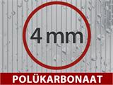 Polükarbonaadist kasvuhoone, Strong NOVA 16m², 4x4m, Hõbedane