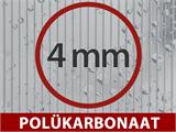 Tõstetud lillepeenar koos kaarja PVC-kattega, 0,75x1,5x0,75m, Silver