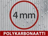 Kasvihuone polykarbonaatti TITAN Dome 320, 15m², 2,5x6m, Hopea Kasvihuone polykarbonaatti TITAN Dome 320, 15m², 2,5x6m, Hopea