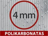 Šiltnamio polikarbonatas, Strong NOVA 12m², 3x4m, Sidabrinės spalvos