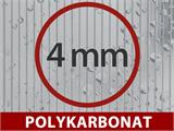 Drivhus i polykarbonat, Strong NOVA 36m², 3x12m, Sølv