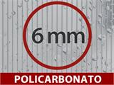 Extensión para invernadero de policarbonato, TITAN Classic 480, 4,7m², 2,35x2m, Plateado Extensión para invernadero de policarbonato, TITAN Classic 480, 4,7m², 2,35x2m, Plateado