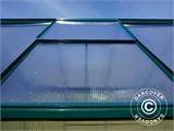 Invernadero en policarbonato 3,64m², 1,9x1,92x2,01m c/base, Verde