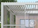 Louvre wall f/bioclimatic pergola gazebo San Pablo, 0.90x2.175 m, White