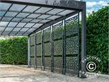 Carport Libeccio mit 5 Seitenwänden, 3,26x5,09x2,34m, Anthrazit