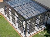 Carport Libeccio 5 m/sidepaneler, 3,26x5,09x2,34m, Antracit