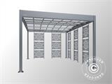 Carport Libeccio mit 5 Seitenwänden, 3,26x5,09x2,34m, Anthrazit