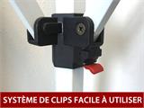 Tente pliante FleXtents® Steel, tente médicale et d’urgence, 3x6m, Blanc, 6 parois latérales incluses Tente pliante FleXtents® Steel, tente médicale et d’urgence, 3x6m, Blanc, 6 parois latérales incluses