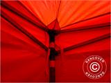 Gazebo pieghevole FleXtents Basic v.2, 2x2m Rosso, inclusi 4 fianchi