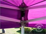 Tente Pliante FleXtents PRO 3x6m Violet, avec 6 cotés