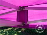 Tente Pliante FleXtents PRO 3x6m Violet, avec 6 cotés