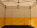 Pop up gazebo FleXtents® PRO 3x3 m, PVC, Work tent, Flame retardant, incl. 4 sidewalls