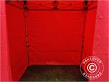 Brzo sklopivi paviljon FleXtents PRO 2x2m Crvena, ukljuc. 4 bočne stranice