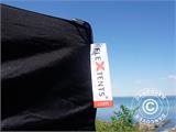 Pop up gazebo FleXtents PRO 3x3 m Black, incl. 4 decorative curtains