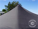 Pop up gazebo FleXtents PRO Steel 3x3 m Black, incl. 4 decorative curtains