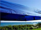 Pop up gazebo FleXtents PRO 3x3 m Blue, incl. 4 decorative curtains
