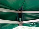 Carpa plegable FleXtents PRO 3x3m Verde, Incl. 4 cortinas decorativas