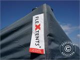 Faltzelt FleXtents PRO 3x6m Grau, mit 6 Seitenwänden