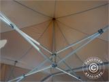 Gazebo pieghevole FleXtents PRO Peak Pagoda 6x6m, Latte, Incl. 8 pareti laterali