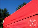 Tente pliante FleXtents PRO 3x3m Rouge, avec 4 cotés