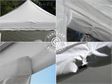 Pop up gazebo FleXtents PRO 4x6 m White, incl. 8 sidewalls & decorative curtains