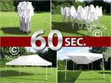 Pop up gazebo FleXtents PRO 3x6 m Black, incl. 6 sidewalls