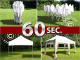 Pop up gazebo FleXtents PRO "Wave" 3x6 m White, incl. 6 decorative curtains Pop up gazebo FleXtents PRO "Wave" 3x6 m White, incl. 6 decorative curtains