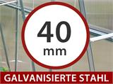 Gewächshaus aus Polycarbonat, Strong NOVA 32m², 4x8m, Silber