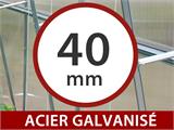 Serre polycarbonate, Strong NOVA 40m², 4x10m, Argent