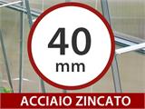 Serra in policarbonato, Strong NOVA 36m², 3x12m, Argento