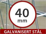 Drivhus i polykarbonat, Strong NOVA 30m², 3x10m, Sølv Drivhus i polykarbonat, Strong NOVA 30m², 3x10m, Sølv