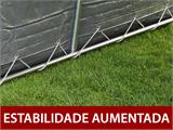 Tenda de armazenamento PRO 2,4x3,6x2,34m PE, Cinza