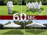 Prekybinė palapinė FleXtents PRO Vintage Style 4x8m Balta, įsk. 6 šonines sienas