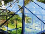 Oranjerie/Tuinpaviljoen Glas 8,7m², 2,95x2,95x2,7m, met basis, Zwart