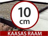 Klaasist kasvuhoone 3x3,68x2,6m koos aluse ja harjaga, 11,04m², Must