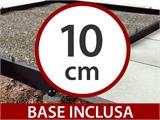 Serra in Vetro 2,44x3,08x2,34m con base e cresta, 7,51m², Nero