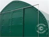 Storage shelter/arched tent 12x16x5.88 m w/sliding gate, PVC, Green