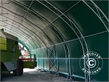 Storage shelter, arched tent 10x15x5.54 m w/sliding gate, PVC, Green Storage shelter, arched tent 10x15x5.54 m w/sliding gate, PVC, Green