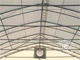 Storage shelter, arched tent 15x15x7.42 m w/sliding gate, PVC, White/Grey Storage shelter, arched tent 15x15x7.42 m w/sliding gate, PVC, White/Grey