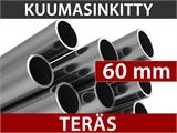 Pressuhalli/kaarihalli 10x15x5,54m, PVC, Valkoinen/Harmaa