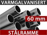 Telthall/rundbuehall 15x15x7,42m, PVC, Hvit/Grå