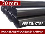 Lagerzelt PRO 7x7x3,8m PVC mit Dachfenster, Grau Lagerzelt PRO 7x7x3,8m PVC mit Dachfenster, Grau