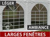Tente de réception Pagode PartyZone 6x6m, PVC, Blanc Tente de réception Pagode PartyZone 6x6m, PVC, Blanc