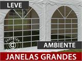 Tenda para festas Exclusive 6x12m PVC, Cinza/Branco