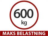 Piknikbord m/rygg, 1,8x1,75x0,85m, Svart