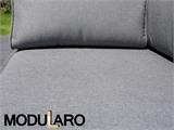Poly rattan Lounge Sofa, 4 modules, Modularo, Grey