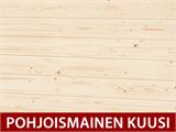 Bertilo puinen vaja Wallstore Velo, 2,06x1,02x1,35m, 2,1m², Luonnonväri